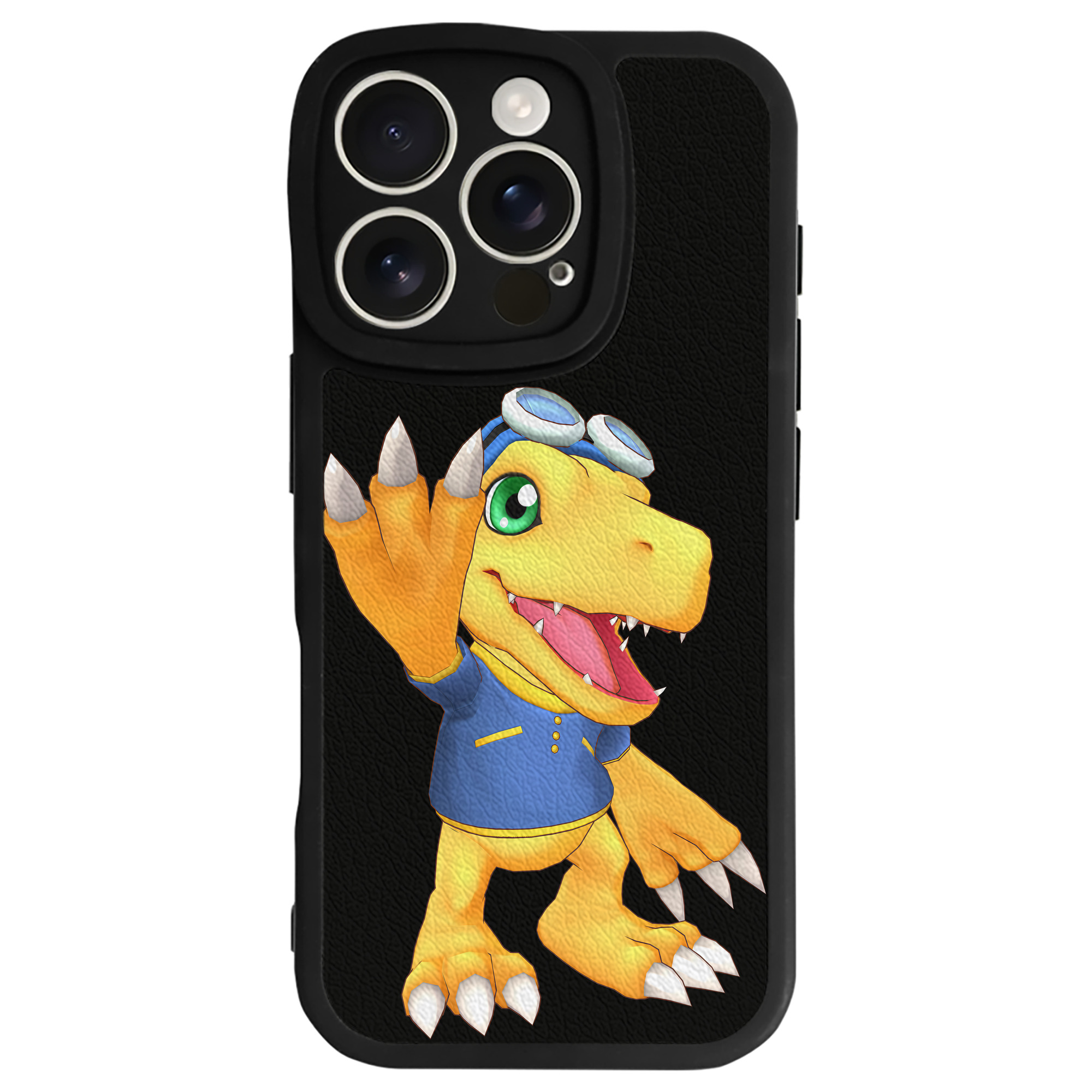 （画像用） Digimon デジタルモンスター/デジモン 【iPhone 16シリーズ対応】シリコンスマホケース（レザー調） 材質：シリコン